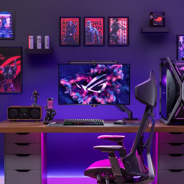 Rog Swift Oled P G32 Ucmp, Rog Aura Monitor Light Bar Scenario (1)